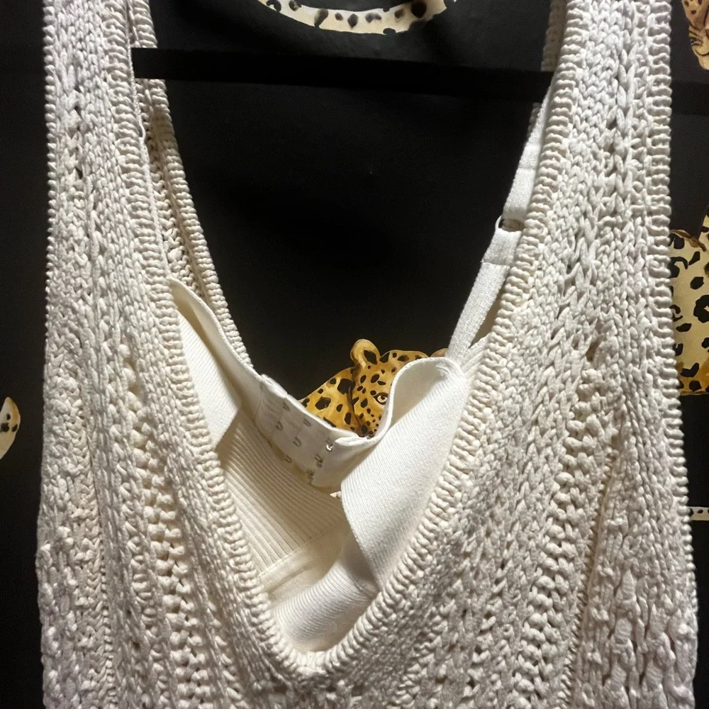 Jonathan Simkhai Cream Crochet Dress - Picture 9 of 10